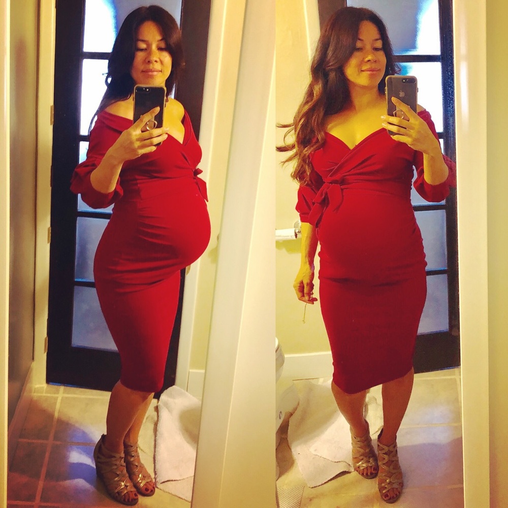 Boohoo maternity dress